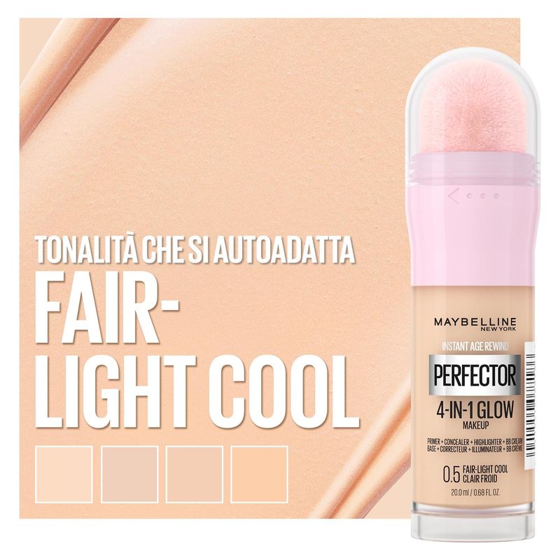 Maybelline INSTANT AGE REWIND PERFECTOR 4 in 1 Glow - Fondotinta illuminante e base trucco