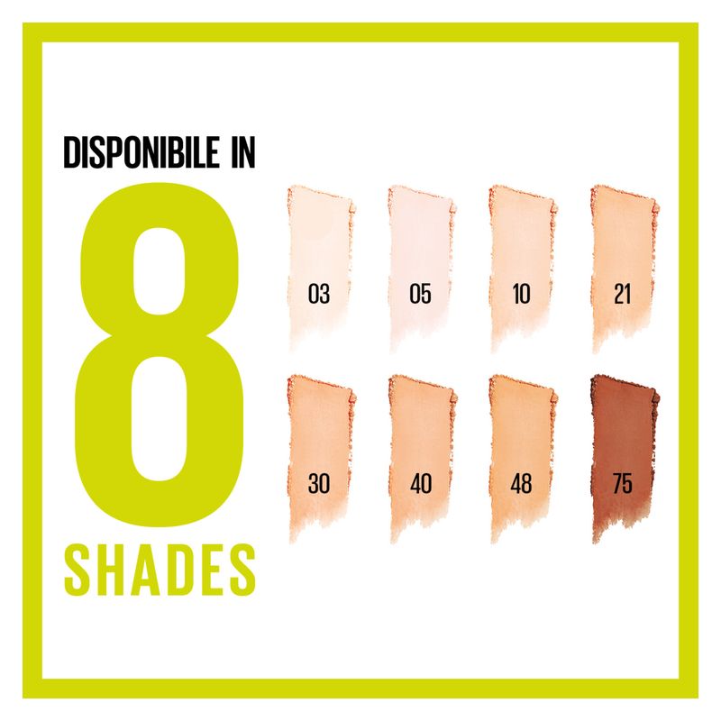 Maybelline Super Stay 24H Hybrid, Fondotinta Compatto in Polvere Donna, 9 g, Colore 21 Nude, Lunga Tenuta fino a 24H e Finish Mat, Effetto Opacizzante