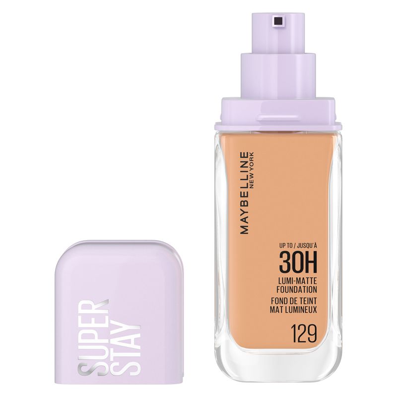 Maybelline Super Stay Lumi-Matte, Fondotinta Fluido Lunga Tenuta 30H, Colore 129, 35 ml, Finish Luminoso Opaco, Coprenza Modulabile, Waterproof Maybelline Super Stay Lumi-Matte, Fondotinta Fluido Lunga Tenuta 30H, Colore 129, 35 ml, Finish Luminoso Opaco, Coprenza Modulabile, Waterproof