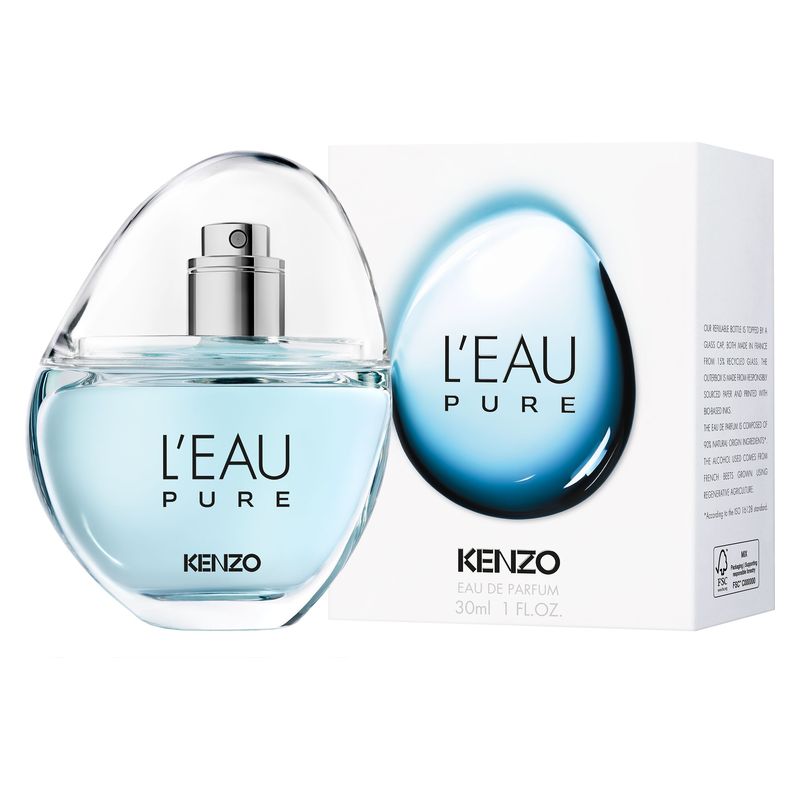 Kenzo L'Eau Pure, Eau de Parfum Unisex, 30 ml Spray, Profumo Acquatico e Agrumato, Fragranza Fresca con Mandarino, Lavanda e Legno di Sandalo