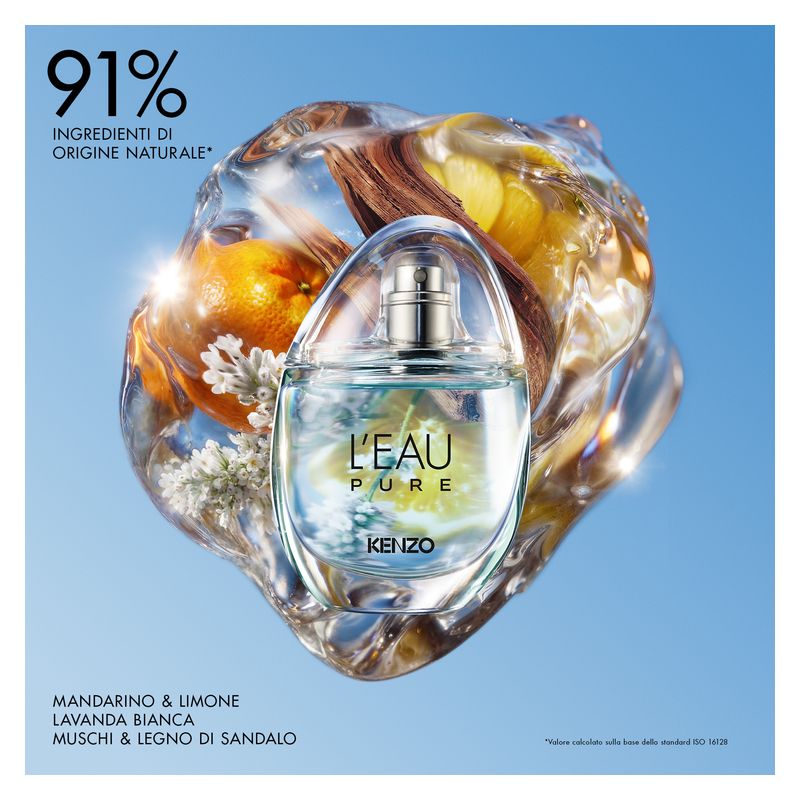 Kenzo L'Eau Pure, Eau de Parfum Unisex, 50 ml Spray, Fragranza fresca e intensa, Profumo acquatico floreale con note di Mandarino e Lavanda Kenzo L'Eau Pure, Eau de Parfum Unisex, 50 ml Spray, Fragranza fresca e intensa, Profumo acquatico floreale con note di Mandarino e Lavanda