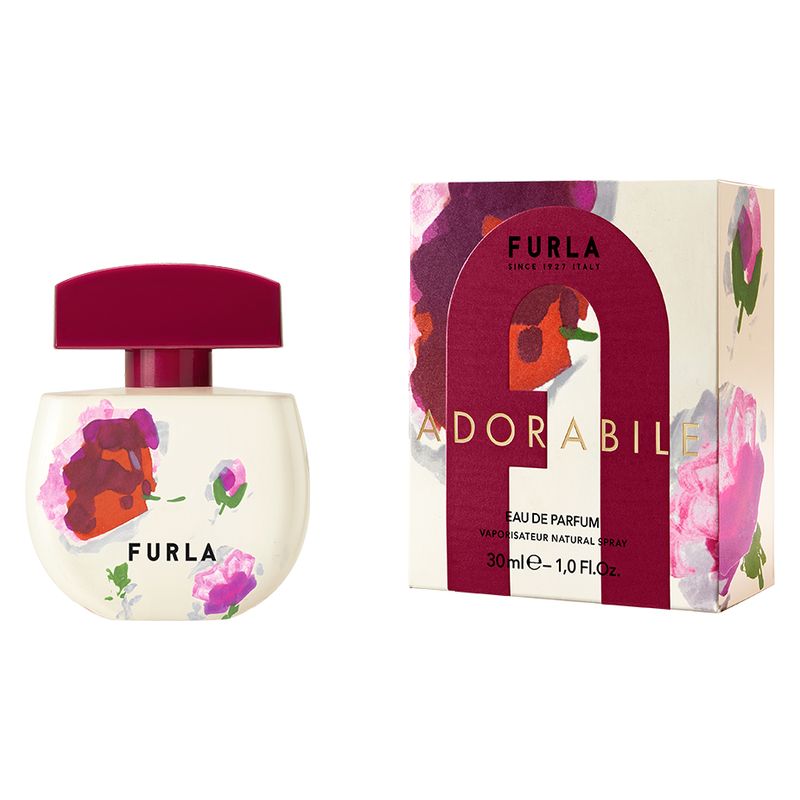 Furla Adorabile, Eau de Parfum Donna, 30 ml Spray, Fragranza Floreale Fruttata con Note di Pesca, Rosa e Vaniglia, Profumo da Donna persistente