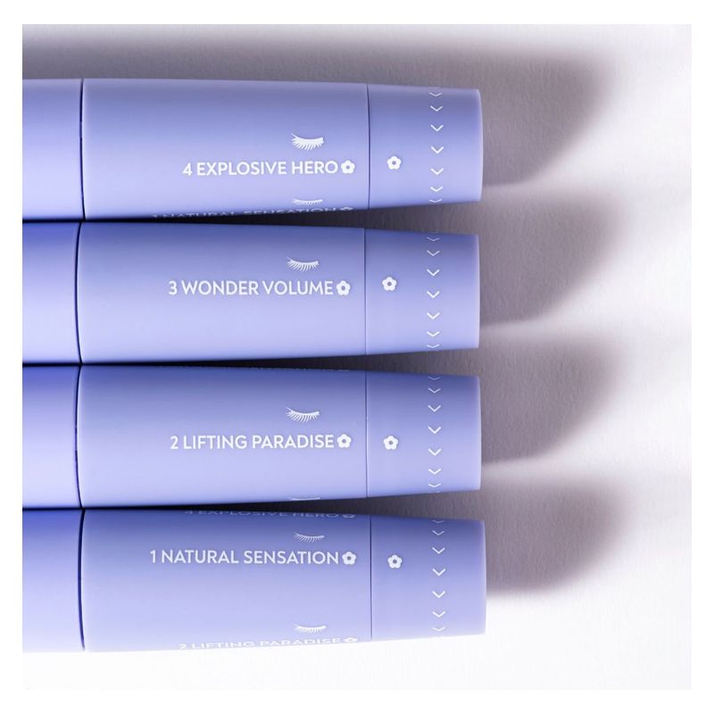 BLONDESISTER 4 In 1 Click & Turn Mascara, 02 Milk Chocolate, 12 ml, Mascara Donna 4 in 1 con scovolino regolabile per lunghezza, volume e curvatura