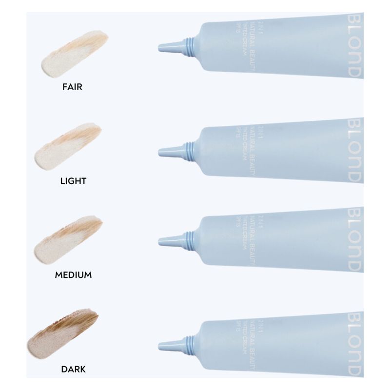 BLONDESISTER 2 IN 1 NATURAL BEAUTY TINTED CREAM SPF 15