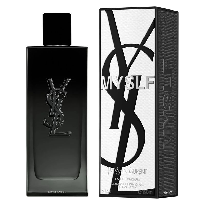 Yves Saint Laurent Myslf, Eau de Parfum Uomo, 150 ml Spray, Ricaricabile, Profumo maschile legnoso floreale con note di fiori d'arancio