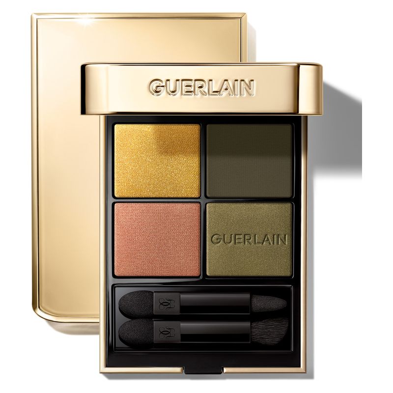 Guerlain Ombres G, Palette Ombretti 4 Colori, 870 Emerald Feather, Lunga Tenuta e Finish Multi-Effetto, Colore Intenso con Pigmenti Vibranti