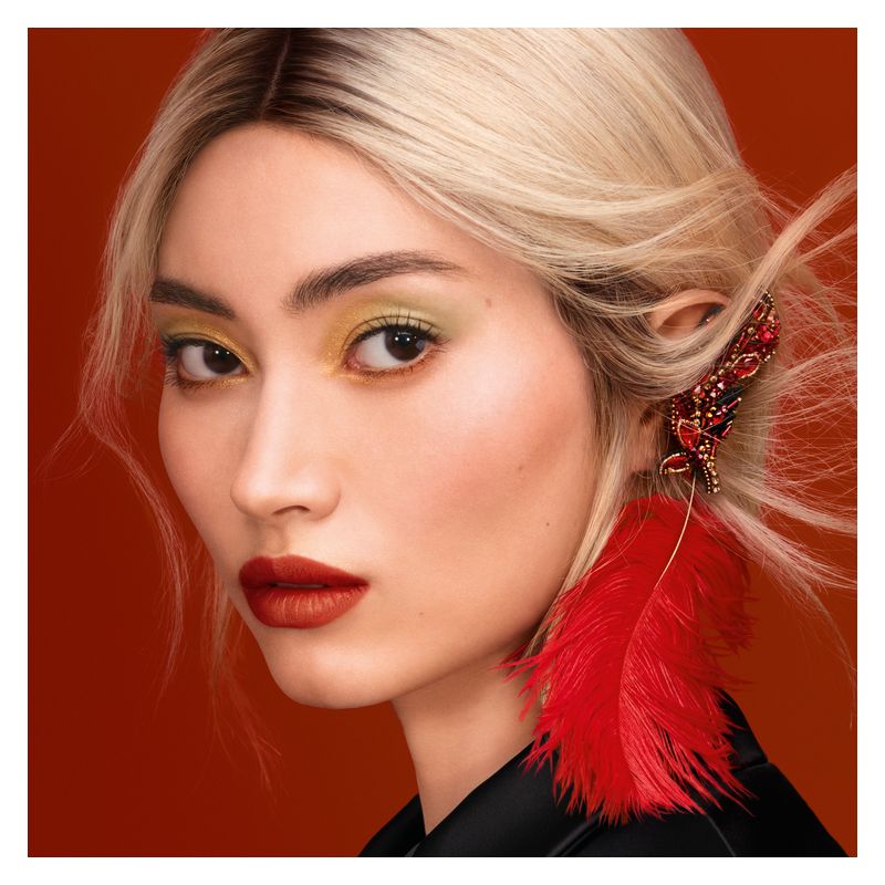 Guerlain Ombres G, Palette Ombretti 4 Colori, 870 Emerald Feather, Lunga Tenuta e Finish Multi-Effetto, Colore Intenso con Pigmenti Vibranti