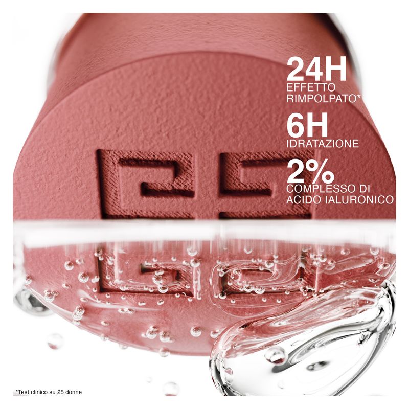 Givenchy Le Rouge Velvet Matte, Rossetto Idratante Lunga Tenuta, 2.3 g, P227 Pink Silhouette, Finish Matte Effetto Velluto e Volumizzante