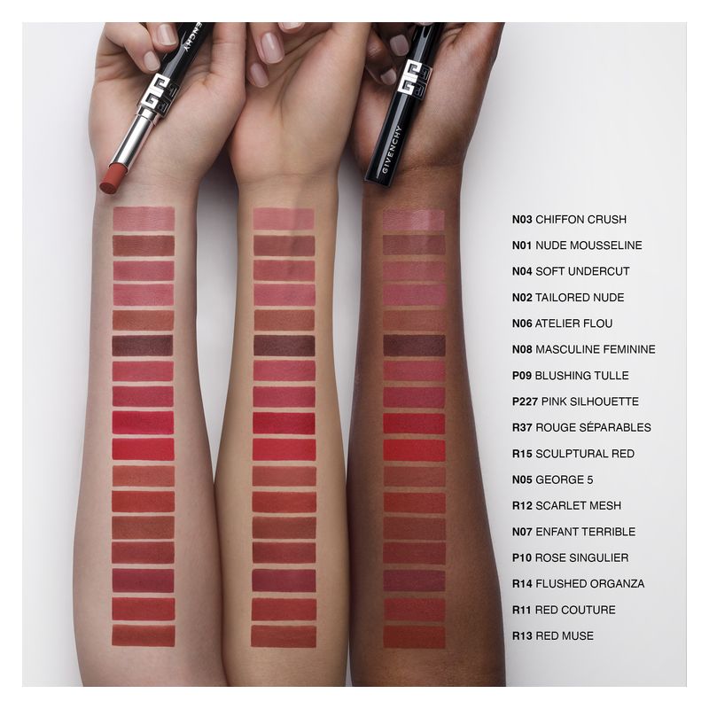 Givenchy Le Rouge Velvet Matte, Rossetto Donna, N05 George 5, 2.3 g, Finish Blurring Matte Naturale, Idratante e Volumizzante a Lunga Tenuta