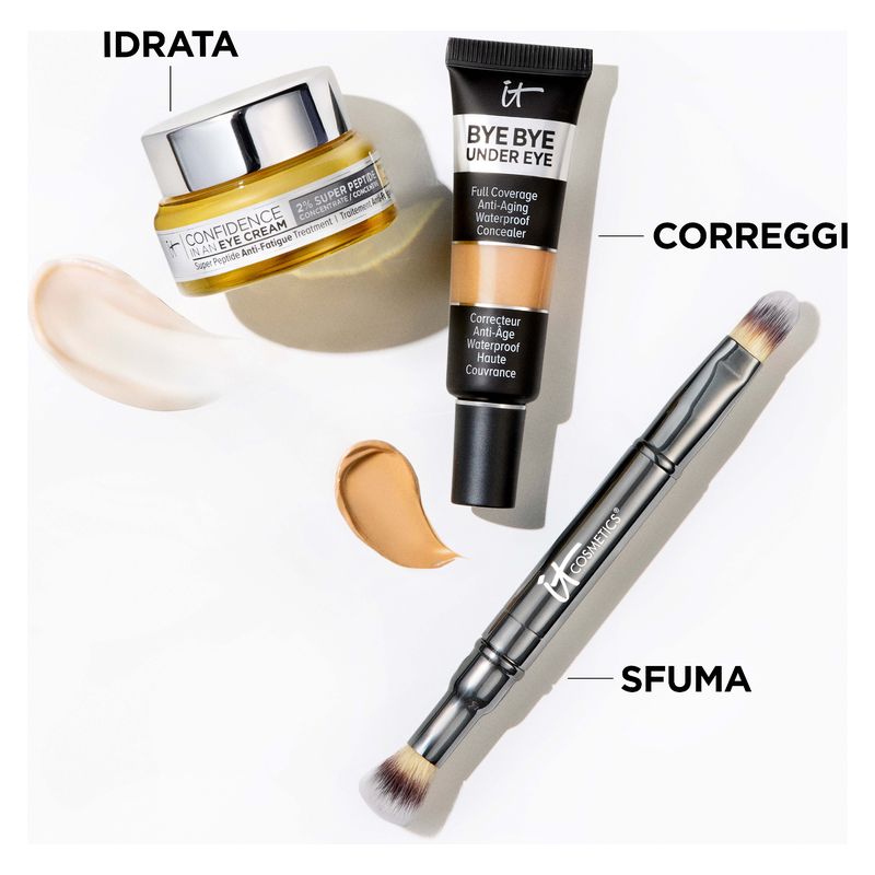 IT Cosmetics Bye Bye Under Eye, Correttore Waterproof Anti-Età, Alta Coprenza, 32 Tan Bronze, 12 ml, per occhiaie, borse, rossori e imperfezioni