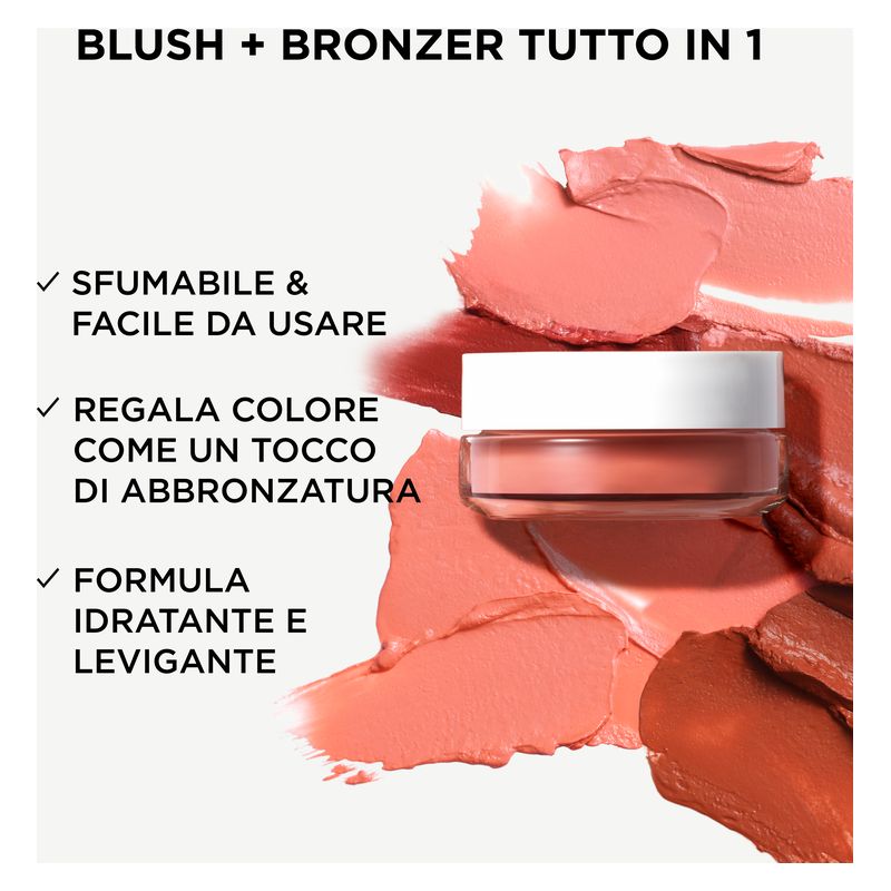 IT Cosmetics Glow With Confidence Sun Blush, Blush e Bronzer in Crema, 18 g, Light Medium, Fard Idratante per Viso Effetto Glow Naturale e Luminoso