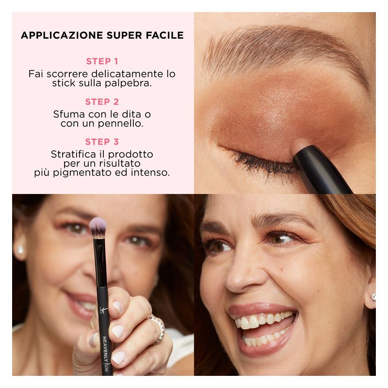 IT Cosmetics Superhero No-Tug Waterproof Eyeshadow Stick, Ombretto Cremoso Lunga Tenuta, Colore Transformative Taupe, 1.4 g, Trucco Occhi Facile