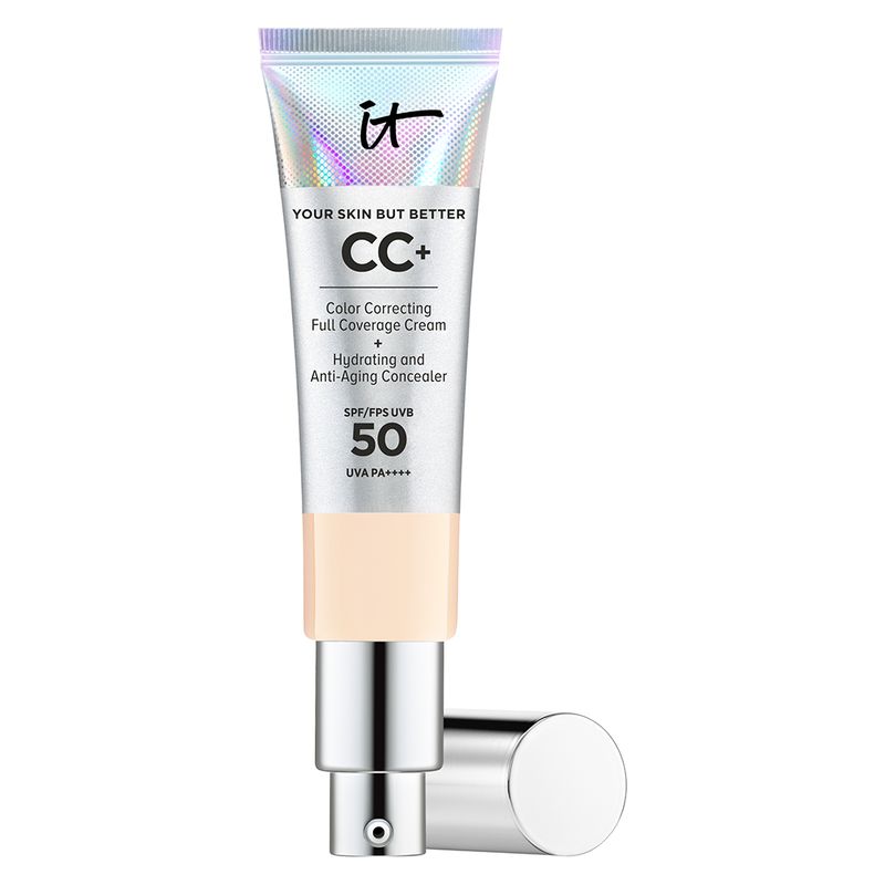 IT Cosmetics CC+ Cream Full-Coverage Foundation SPF 50+, Fondotinta Correttivo Donna, 32 ml, Fair Light, Idratante e Siero Anti-età per il viso IT Cosmetics CC+ Cream Full-Coverage Foundation SPF 50+, Fondotinta Correttivo Donna, 32 ml, Fair Light, Idratante e Siero Anti-età per il viso