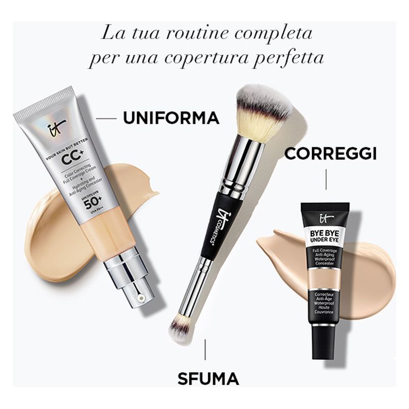 IT Cosmetics CC+ Cream Full-Coverage Foundation SPF 50+, Fondotinta Correttivo Donna, 32 ml, Fair Light, Idratante e Siero Anti-età per il viso IT Cosmetics CC+ Cream Full-Coverage Foundation SPF 50+, Fondotinta Correttivo Donna, 32 ml, Fair Light, Idratante e Siero Anti-età per il viso