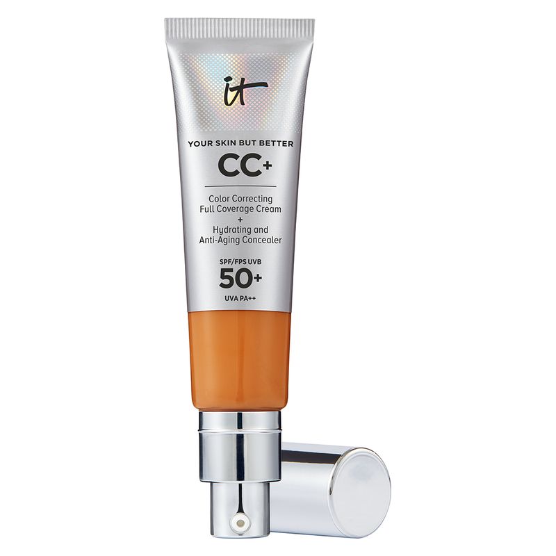 IT Cosmetics CC+ Cream, Fondotinta Correttivo ad Alta Coprenza con SPF 50+, 32 ml, Colore Rich, Idratante e Anti-età per un incarnato perfetto IT Cosmetics CC+ Cream, Fondotinta Correttivo ad Alta Coprenza con SPF 50+, 32 ml, Colore Rich, Idratante e Anti-età per un incarnato perfetto