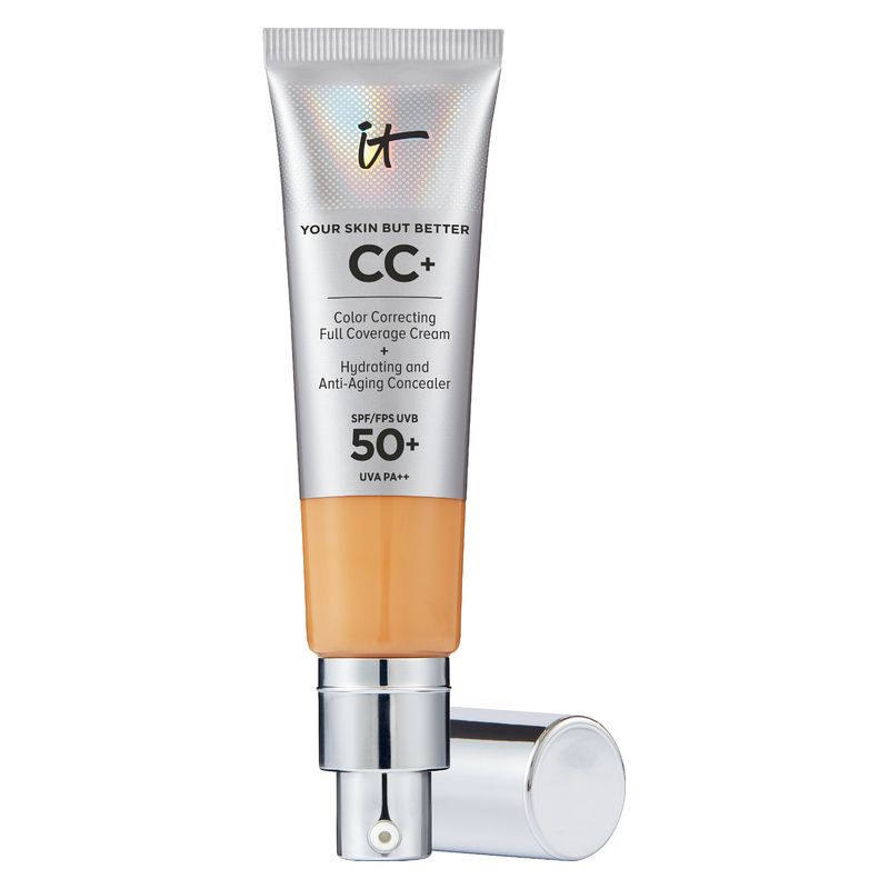 IT Cosmetics Your Skin But Better CC+ Cream, Fondotinta Correttivo SPF 50+, Alta Coprenza, 32 ml, Colore Tan Warp, Crema Colorata Anti-età IT Cosmetics Your Skin But Better CC+ Cream, Fondotinta Correttivo SPF 50+, Alta Coprenza, 32 ml, Colore Tan Warp, Crema Colorata Anti-età