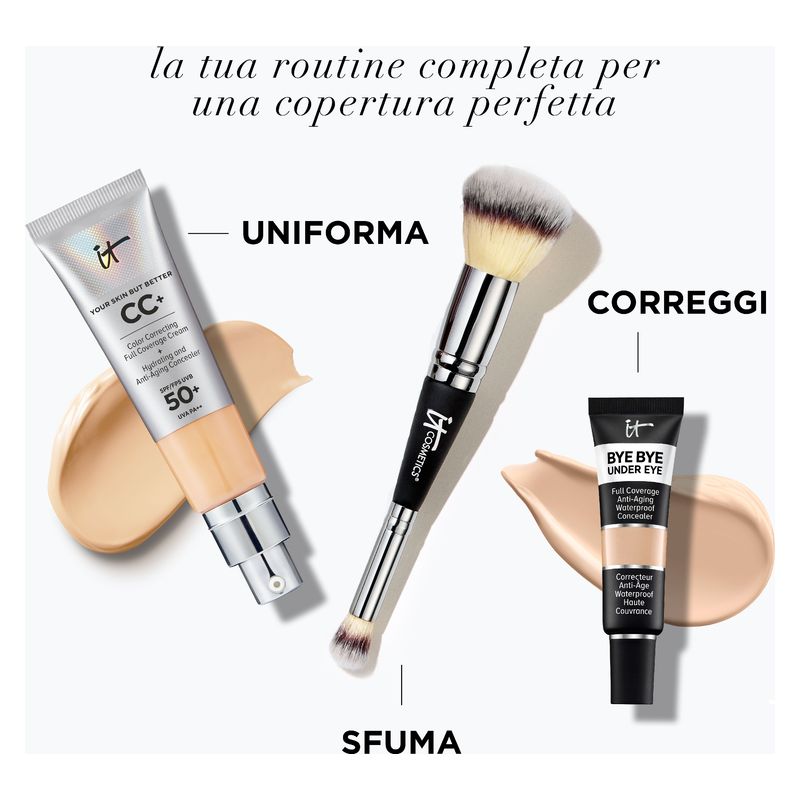 IT Cosmetics Your Skin But Better CC+ Cream, Fondotinta Correttivo SPF 50+, Alta Coprenza, 32 ml, Colore Tan Warp, Crema Colorata Anti-età IT Cosmetics Your Skin But Better CC+ Cream, Fondotinta Correttivo SPF 50+, Alta Coprenza, 32 ml, Colore Tan Warp, Crema Colorata Anti-età