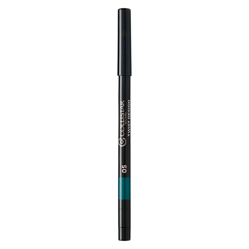 Collistar Twist Design, Matita Occhi Automatica Donna, 05 Verde Smeraldo Shimmer, Eyeliner a Lunga Tenuta, Waterproof, Tratto Preciso e Definito