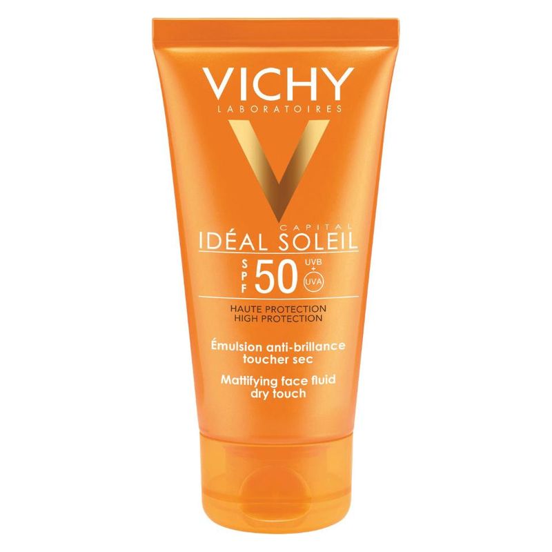 VICHY CAPITAL IDéAL SOLEIL SPF 50 HAUTE PROTECTION Émulsion anti-brillance toucher sec