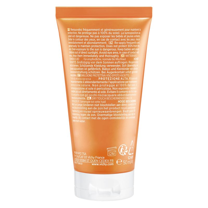 VICHY - Capital Idéal Soleil Spf 50 Haute Protection Émulsion Anti-Brillance Toucher Sec VICHY - Capital Idéal Soleil Spf 50 Haute Protection Émulsion Anti-Brillance Toucher Sec