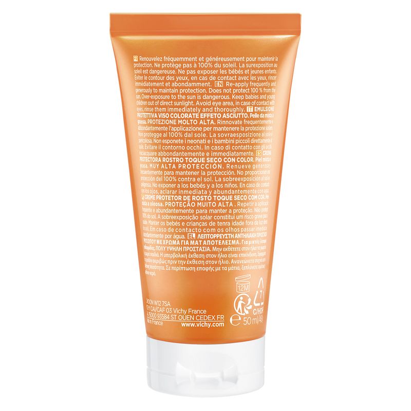 VICHY - Capital Idéal Soleil Spf 50 Haute Protection Bb Émulsion Anti-Brillance Teintée Toucher Sec VICHY - Capital Idéal Soleil Spf 50 Haute Protection Bb Émulsion Anti-Brillance Teintée Toucher Sec