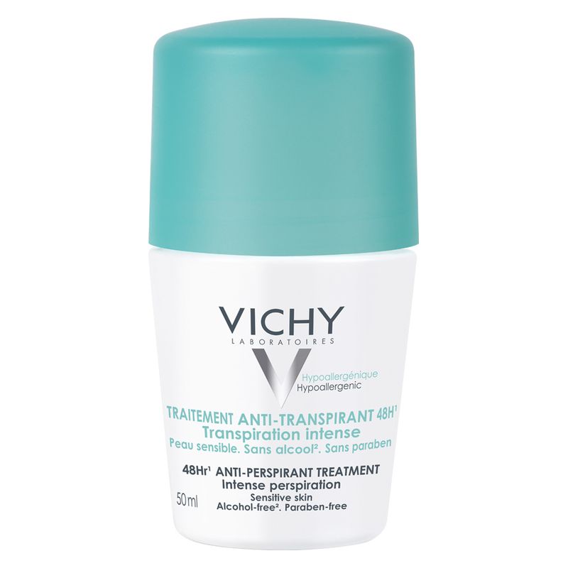 VICHY - Traitement Anti-Transpirant Roll-On 48H Anti-Traces Blanches & Jaunes Sans Effet Carton VICHY - Traitement Anti-Transpirant Roll-On 48H Anti-Traces Blanches & Jaunes Sans Effet Carton