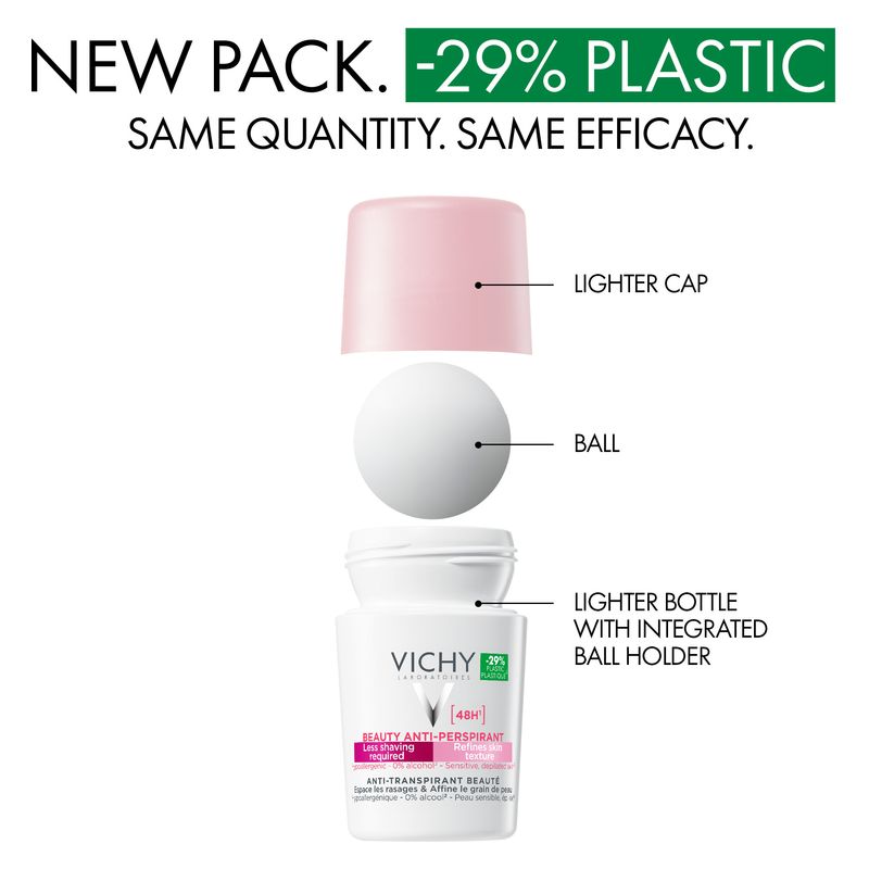 VICHY - Déo Roll-On Beaute - Anti-Transpirant 48H VICHY - Déo Roll-On Beaute - Anti-Transpirant 48H
