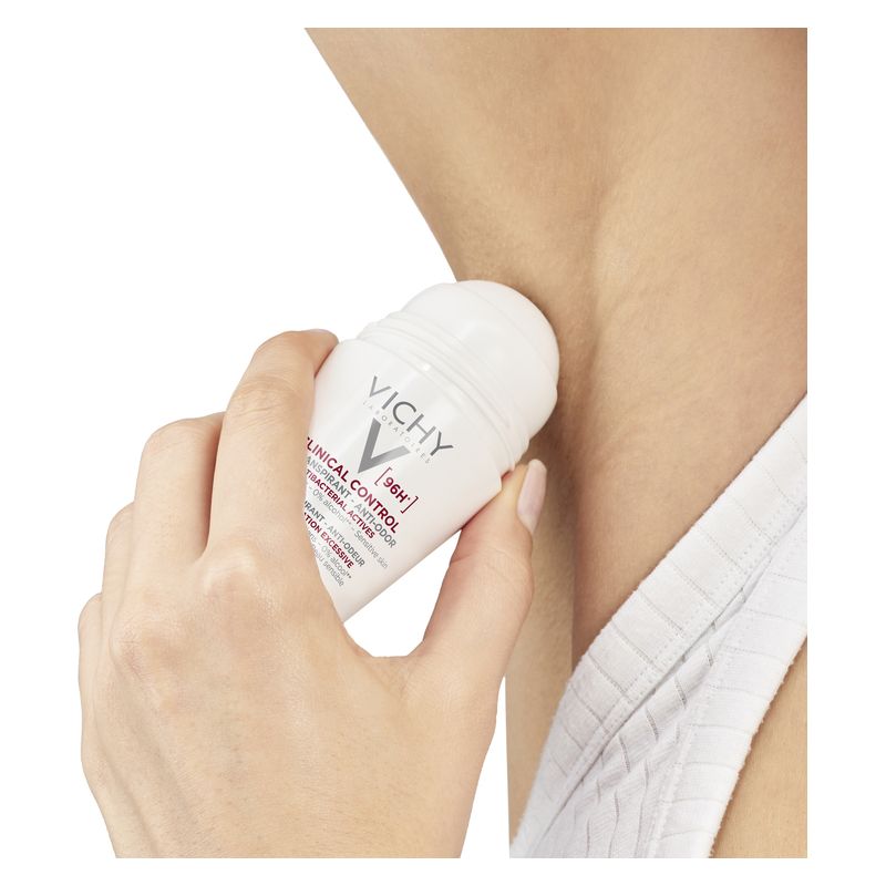 VICHY - Clinical Control Detranspirant Roll-On - Anti-Odor Antibacterial Actives 96H
