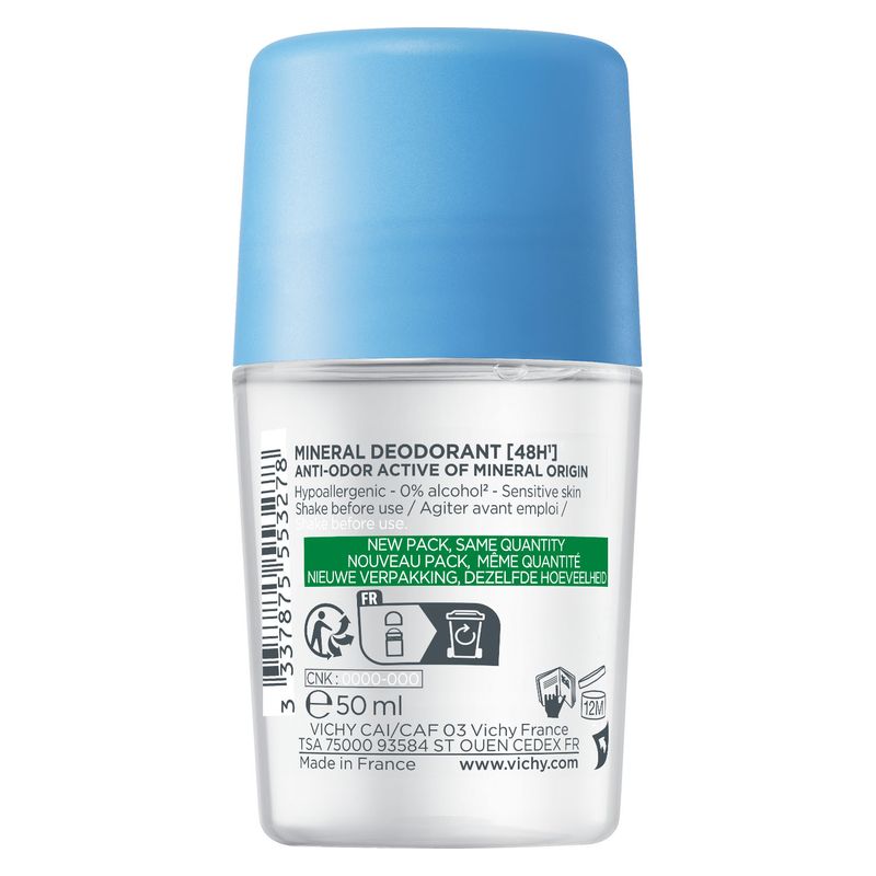 VICHY - Déodorant Roll-On Minéral 48H Anti Odeur Fraicheur