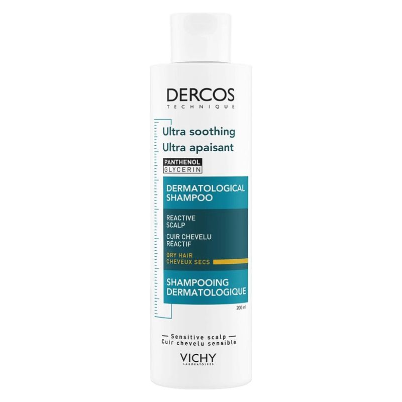 VICHY DERCOS TECHNIQUE Ultra soothing PANTHENOL GLYCERIN DERMATOLOGICAL SHAMPOO REACTIVE SCALP