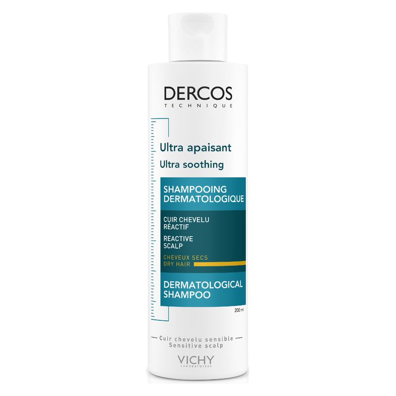 VICHY - Dercos Technique Ultra Soothing Panthenol Glycerin Dermatological Shampoo Reactive Scalp VICHY - Dercos Technique Ultra Soothing Panthenol Glycerin Dermatological Shampoo Reactive Scalp