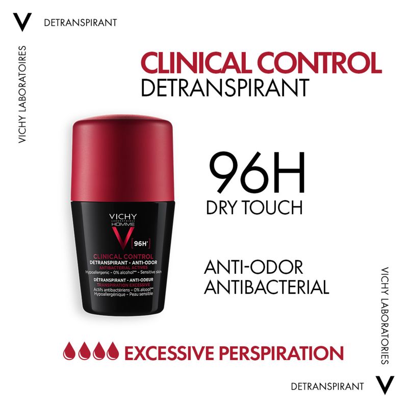 VICHY - Homme Clinical Control Detranspirant - Anti-Odor 96H