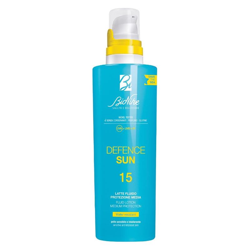 BIONIKE - DEFENCE SUN LATTE FLUIDO PROTEZIONE MEDIA SPF 15 BIONIKE - DEFENCE SUN LATTE FLUIDO PROTEZIONE MEDIA SPF 15