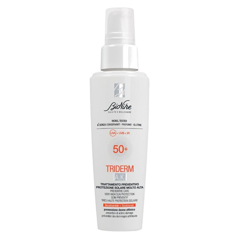 BIONIKE TRIDERM AK TRATTAMENTO PREVENTIVO PROTEZIONE SOLARE MOLTO ALTA SPF 50+