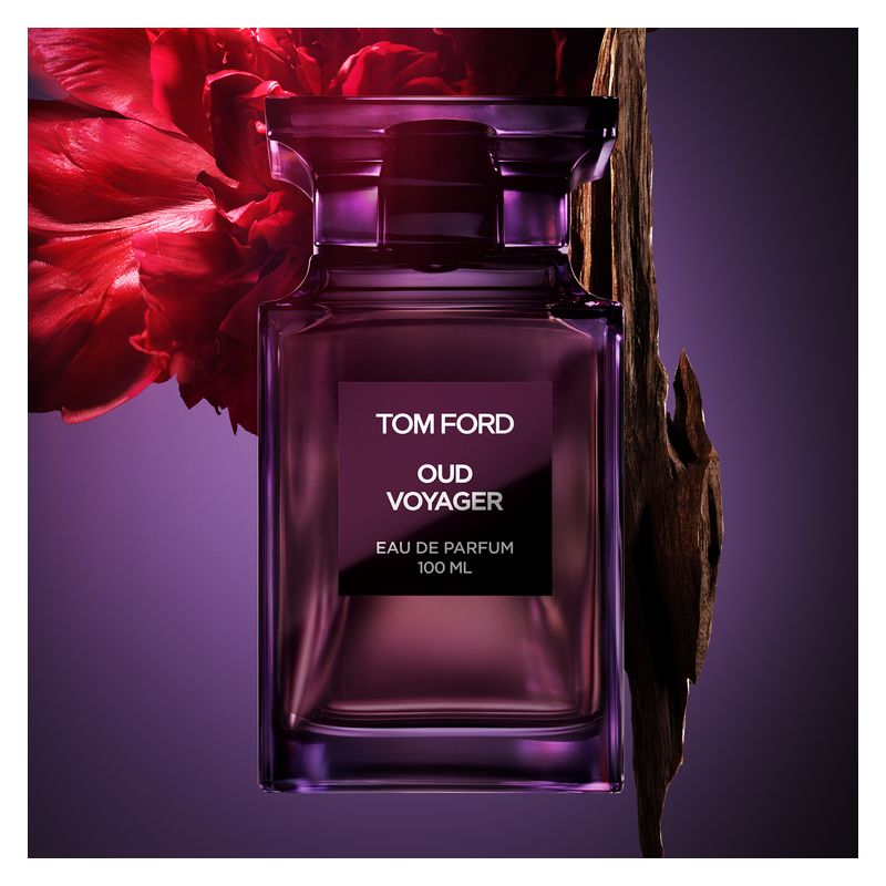 Tom Ford Oud Voyager, Eau de Parfum Unisex, 100 ml Spray, Fragranza Floreale Legnosa, Profumo con note di Oud, Peonia Rossa e Geranio