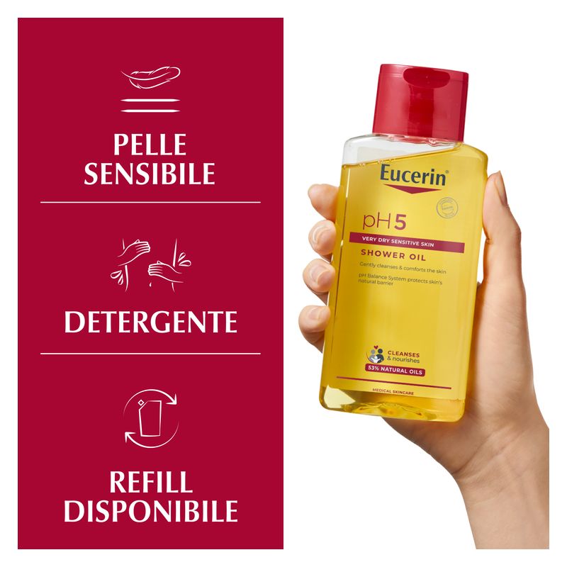 Eucerin - Olio Detergente Doccia Ph 5 Pelle Sensibile E Molto Secca Eucerin - Olio Detergente Doccia Ph 5 Pelle Sensibile E Molto Secca