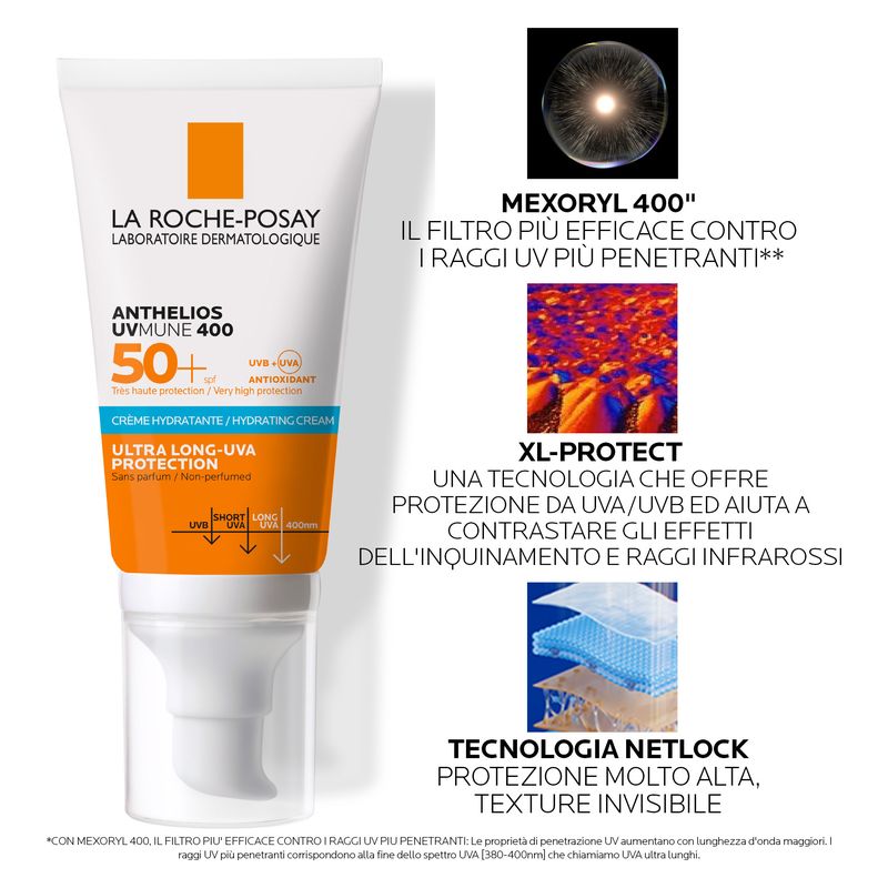 LA ROCHE-POSAY - Anthelios Uvmune 400 Hydrating Cream Ultra Long-Uva Non-Perfumed Spf 50+ LA ROCHE-POSAY - Anthelios Uvmune 400 Hydrating Cream Ultra Long-Uva Non-Perfumed Spf 50+