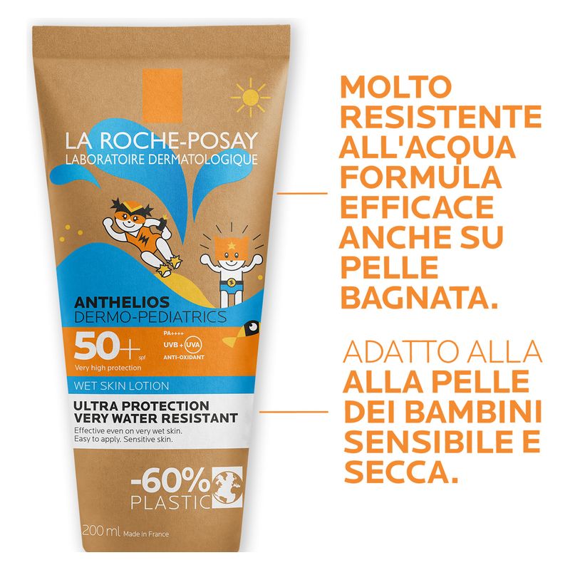 LA ROCHE-POSAY - Anthelios Dermo-Pediatrics Wet Skin Lotion Spf 50+ LA ROCHE-POSAY - Anthelios Dermo-Pediatrics Wet Skin Lotion Spf 50+