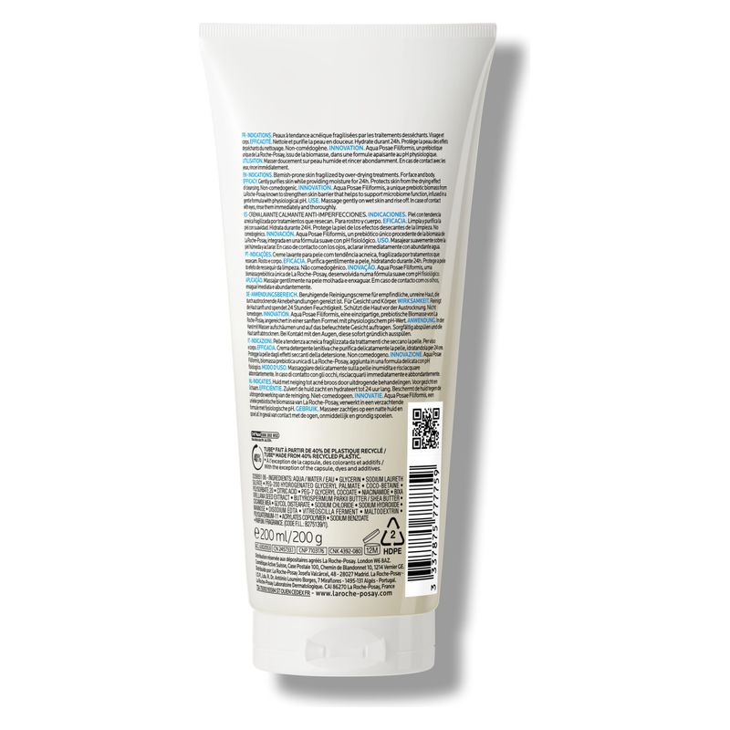 LA ROCHE-POSAY - Posay Effaclar H Iso-Biome Crème Lavante Hydratante Apaisante Anti-Imperfections LA ROCHE-POSAY - Posay Effaclar H Iso-Biome Crème Lavante Hydratante Apaisante Anti-Imperfections