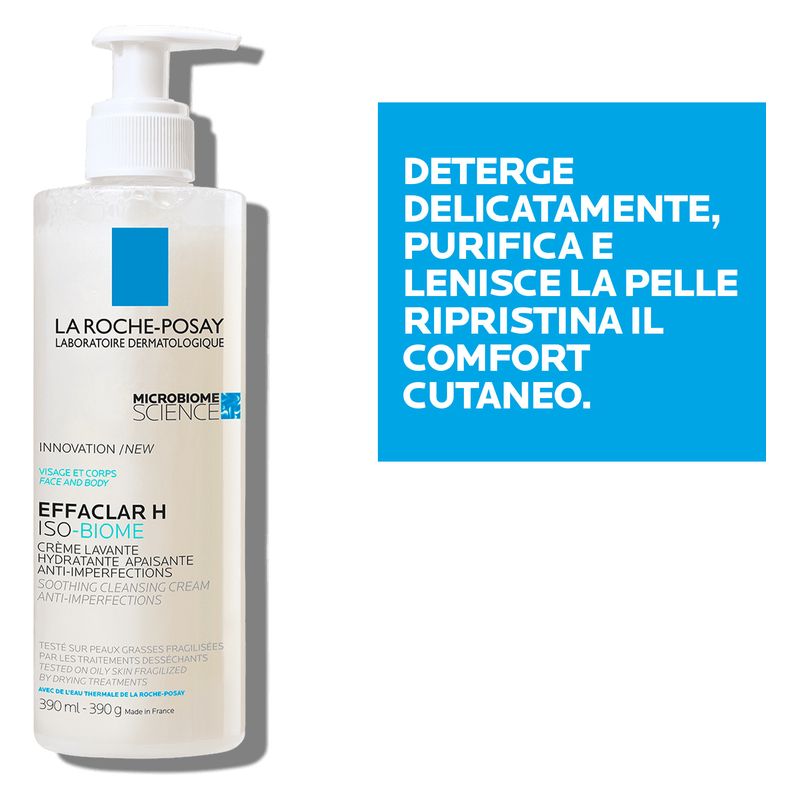 LA ROCHE-POSAY - Posay Effaclar H Iso-Biome Crème Lavante Hydratante Apaisante Anti-Imperfections LA ROCHE-POSAY - Posay Effaclar H Iso-Biome Crème Lavante Hydratante Apaisante Anti-Imperfections