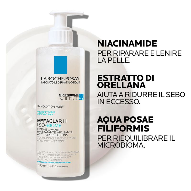 LA ROCHE-POSAY - Posay Effaclar H Iso-Biome Crème Lavante Hydratante Apaisante Anti-Imperfections LA ROCHE-POSAY - Posay Effaclar H Iso-Biome Crème Lavante Hydratante Apaisante Anti-Imperfections