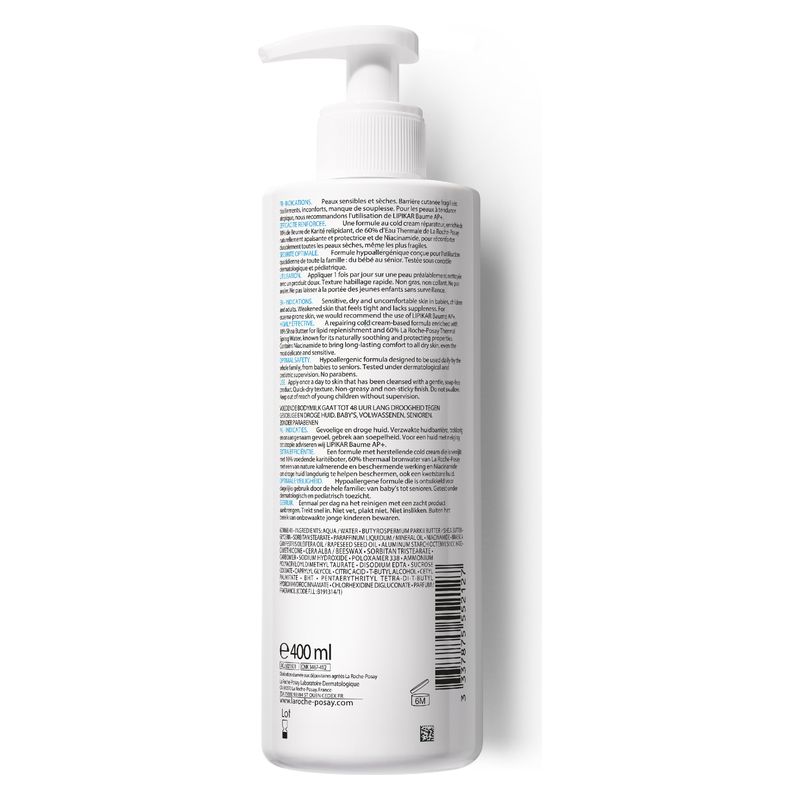 LA ROCHE-POSAY - Lipikar Lait Relipidant Corps Anti-Dessechement-Hydratation 48 H LA ROCHE-POSAY - Lipikar Lait Relipidant Corps Anti-Dessechement-Hydratation 48 H