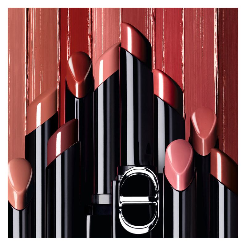 DIOR Rouge Dior On Stage, Rossetto Lunga Tenuta Donna, 2.2 g, 222 Confident Nude, Finish Brillante, Idratante e Rimpolpante, Make-up Labbra
