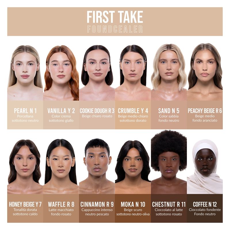MULAC First Take Foudcealer, Fondotinta e Correttore 2 in 1, Colore 8R WAFFLE, Lunga Tenuta 12h, Finish Soft-Matte, Formula Vegana e Cruelty-Free MULAC First Take Foudcealer, Fondotinta e Correttore 2 in 1, Colore 8R WAFFLE, Lunga Tenuta 12h, Finish Soft-Matte, Formula Vegana e Cruelty-Free