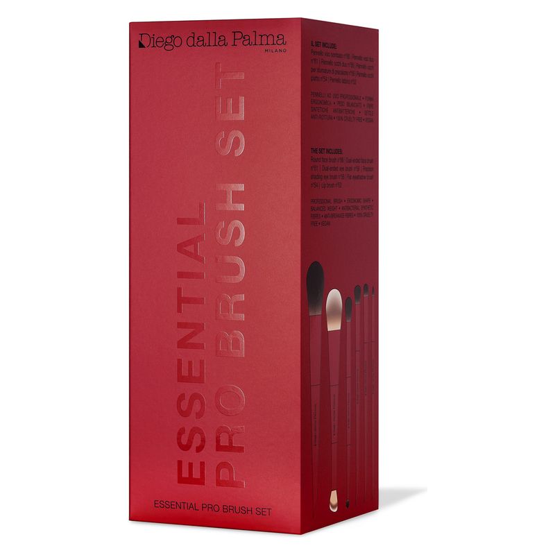 Diego dalla Palma Essential Pro Brush Set - Set Pennelli Professionali Viso e Occhi