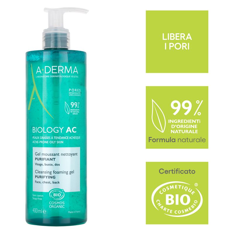 A-Derma - Biology Ac Gel Moussant Nettoyant Purifiant A-Derma - Biology Ac Gel Moussant Nettoyant Purifiant