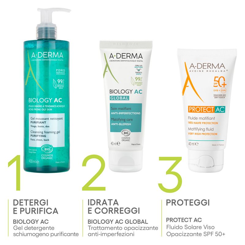 A-Derma - Biology Ac Gel Moussant Nettoyant Purifiant A-Derma - Biology Ac Gel Moussant Nettoyant Purifiant