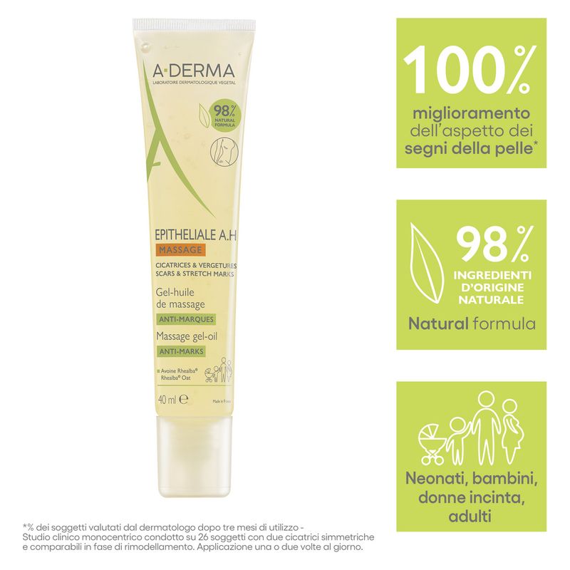 A-Derma - Epitheliale A.H Massage Gel-Huile De Massage Anti-Marques