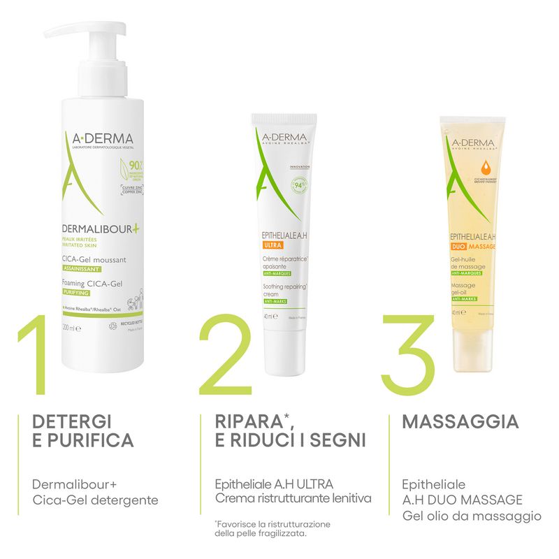 A-Derma - Epitheliale A.H Massage Gel-Huile De Massage Anti-Marques