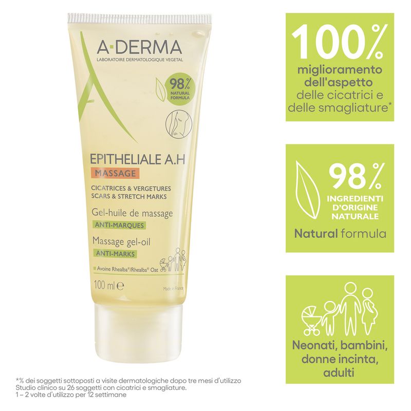 A-Derma - Epitheliale A.H Massage Gel-Huile De Massage Anti-Marques